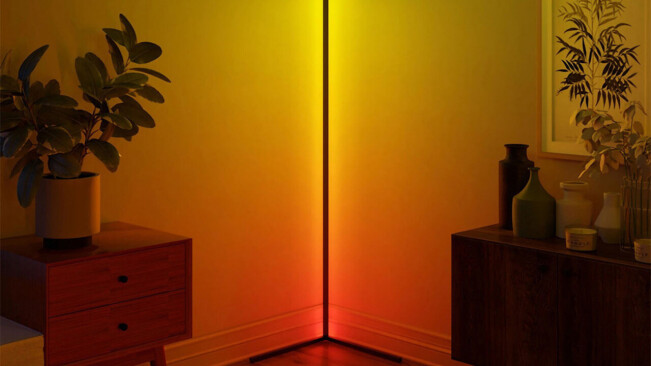This LED floor lamp can bathe your room in 16 million colors — and you’ll barely know it’s there